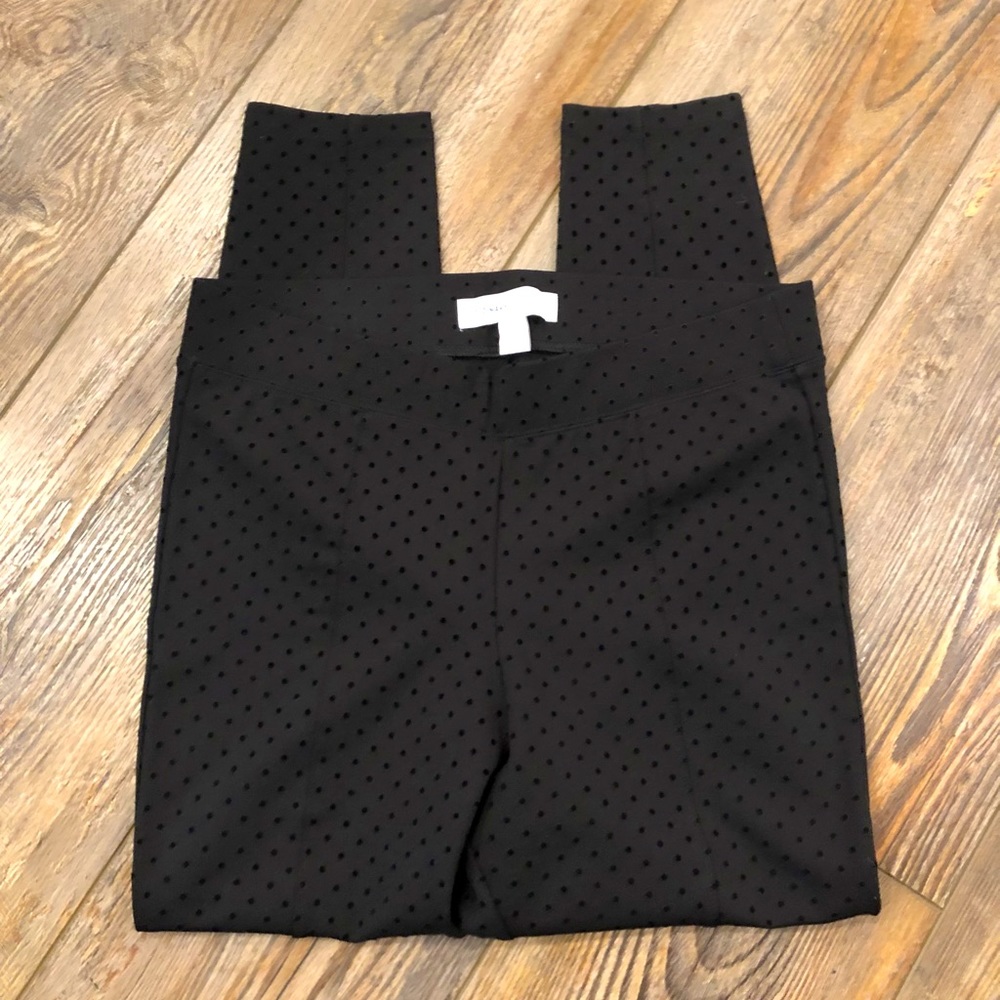 Slim fit stretchy ankle dot pants